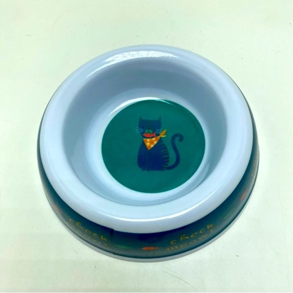 NEW Plastic Graphic Cat Dish